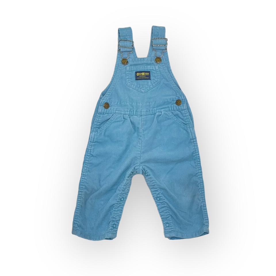 【12M】80's vintage 오시코시 코듀로이 오버롤 블루 #002