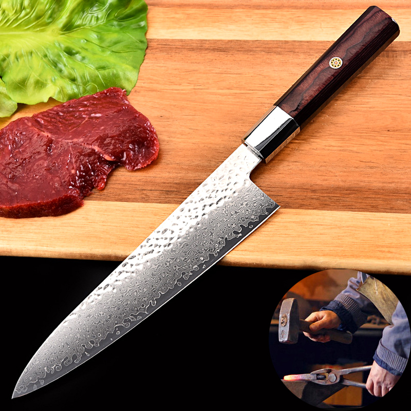 다마스커스 식칼 VG10 적삵대첩 수제 일식도 67층 초간지 셰프 나이프