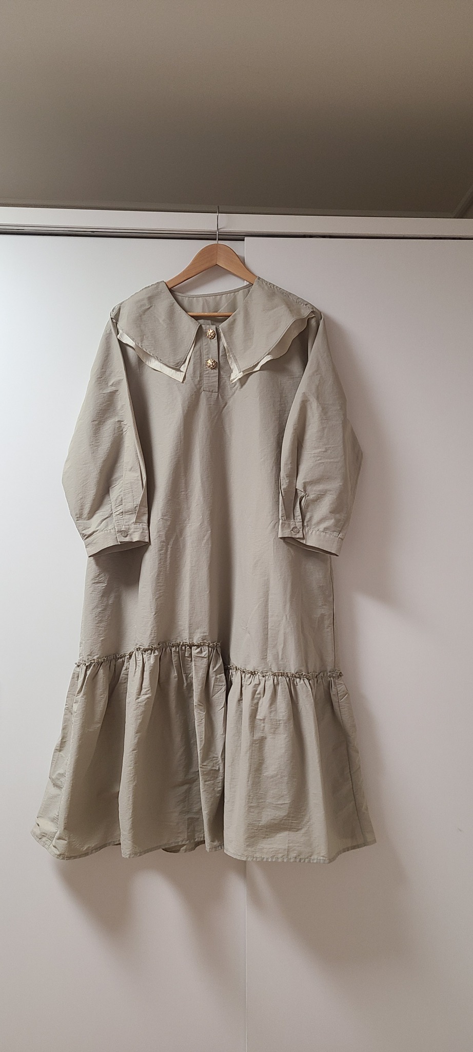 지컷 겹카라 원피스 (프리)