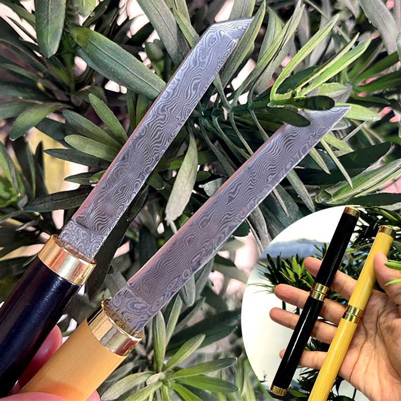 다마스커스 캠핑칼 VG10 자단/흑단 간지 마야단검 아웃도어 수제 은장도