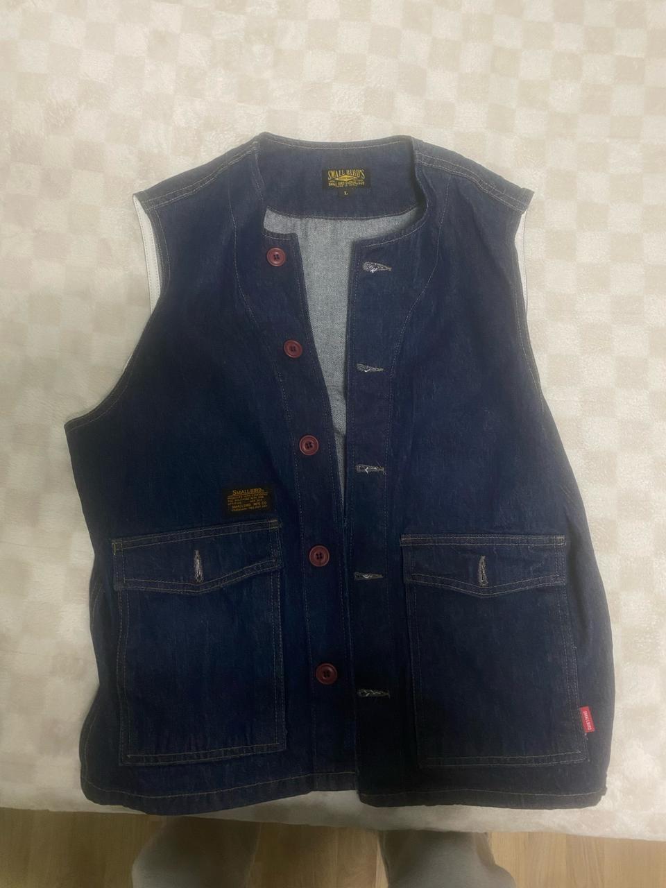 스몰버드 데님조끼 L 아메카지