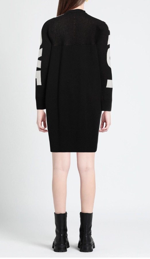 코튼 슬림 미니 원피스 캐주얼 데일리 섹시 블랙 클럽룩 롱 로고 티셔츠