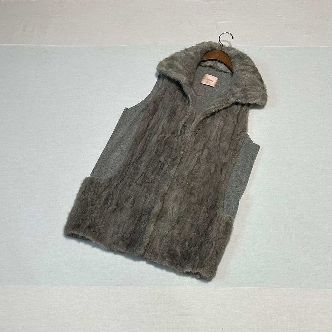 르베이지 밍크 롱 베스트