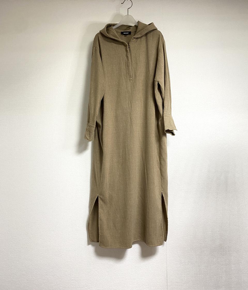 DKNY캐시미어포켓후드원피스