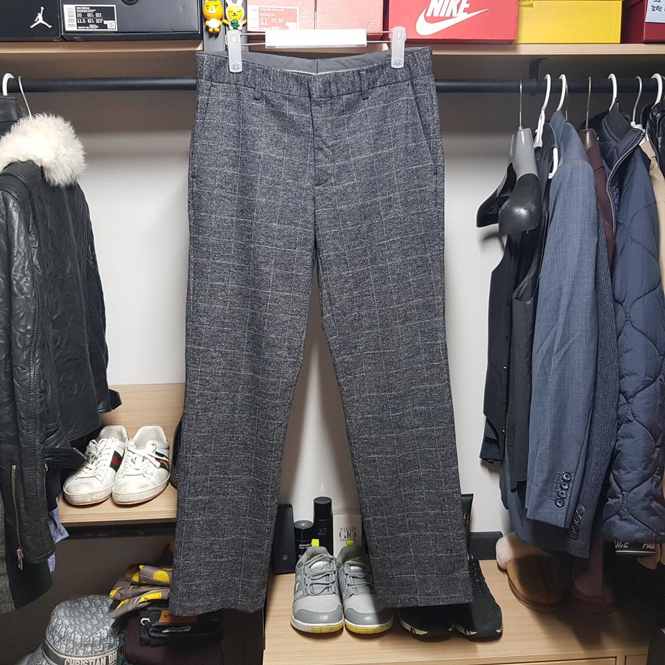 일꼬르소 윈도패인체크 스트레치 남성겨울 모직팬츠 33-34