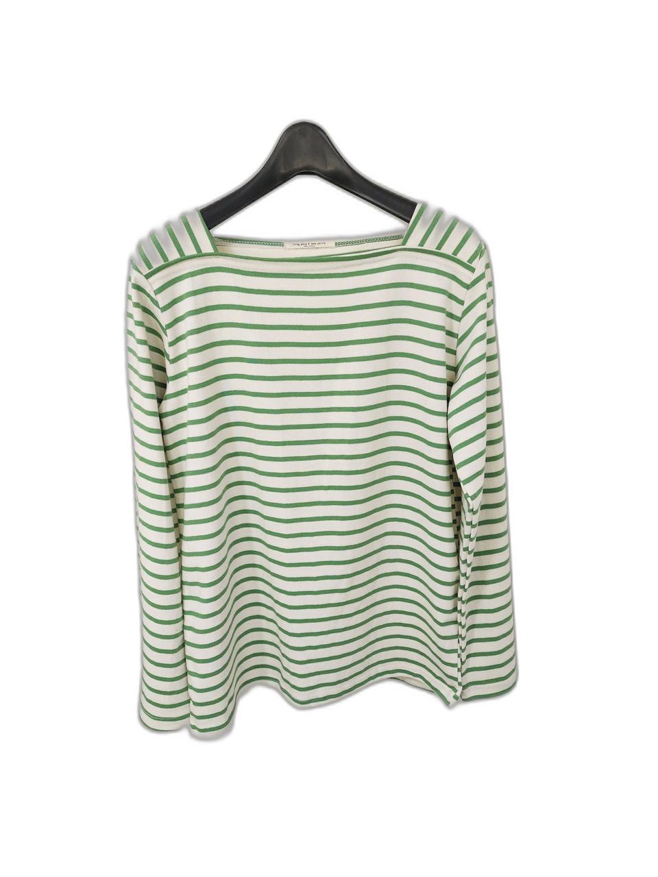 새상품 스퀘어넥 스트라이프 티셔츠 단가라 프리사이즈 긴팔