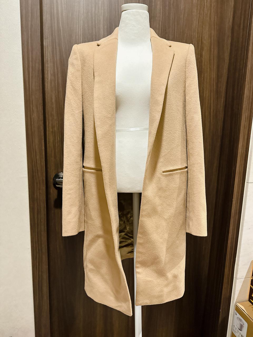 자라 스튜디오 울혼방 카멜 코트 사이즈 s