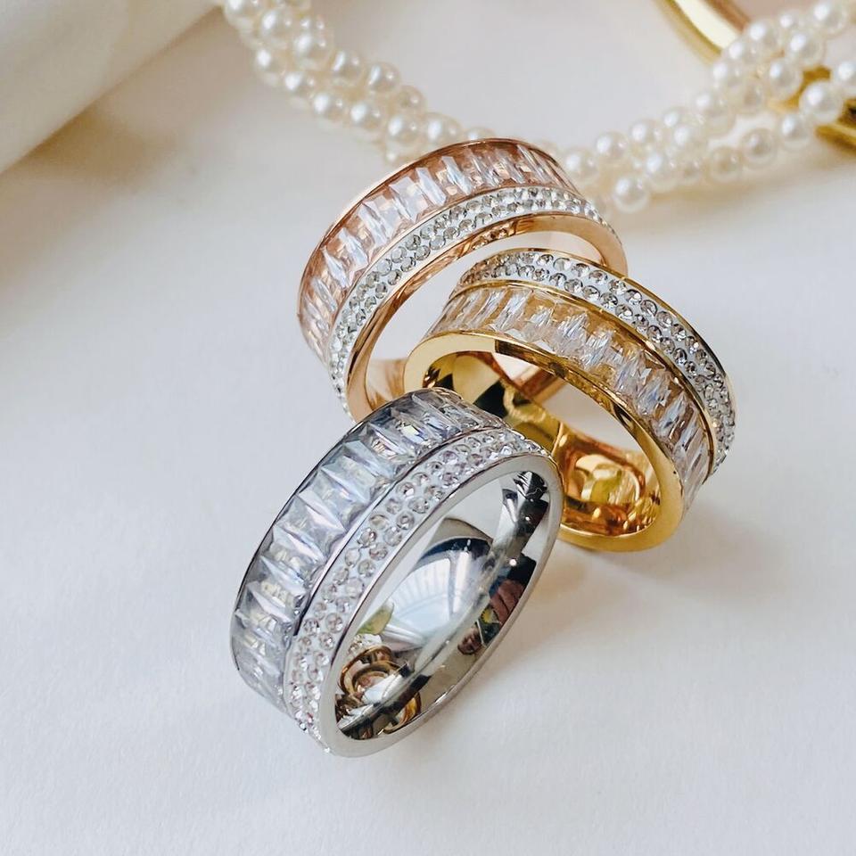 [써지컬스틸] 테니스 크리스탈 가드 반지 ( 써지컬스틸 테니스 반지 )