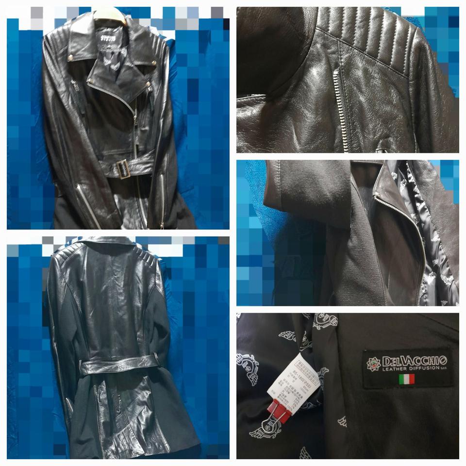 <스티브요니>니트배색+가죽자켓>>마지막!판매