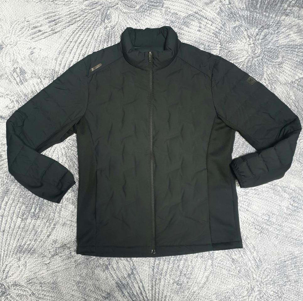 밀레 골프 정품 구스다운 패딩 점퍼 7레이어 무봉제공법 105 XL 블랙