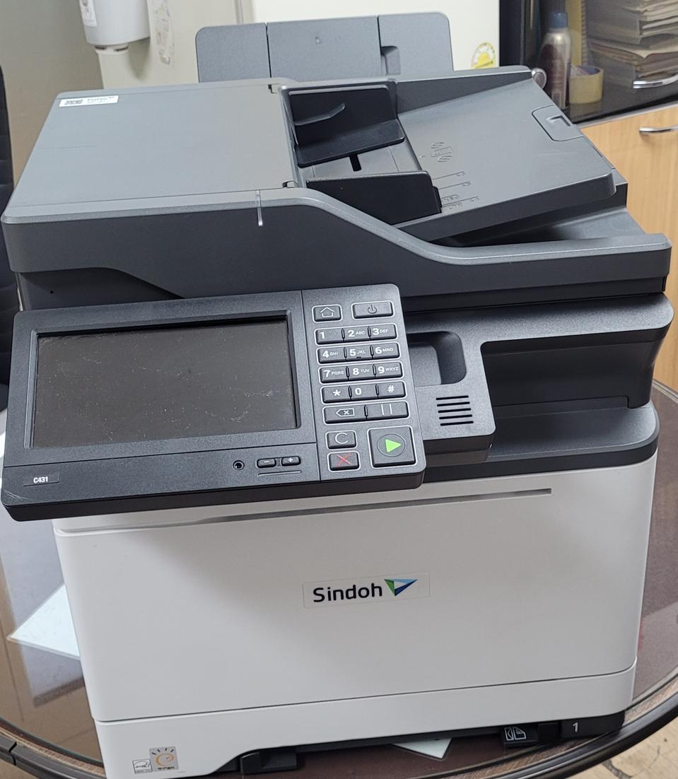 신형 신도칼라 레이져 복합기 C431판매!!!분당 38매 고속복사.