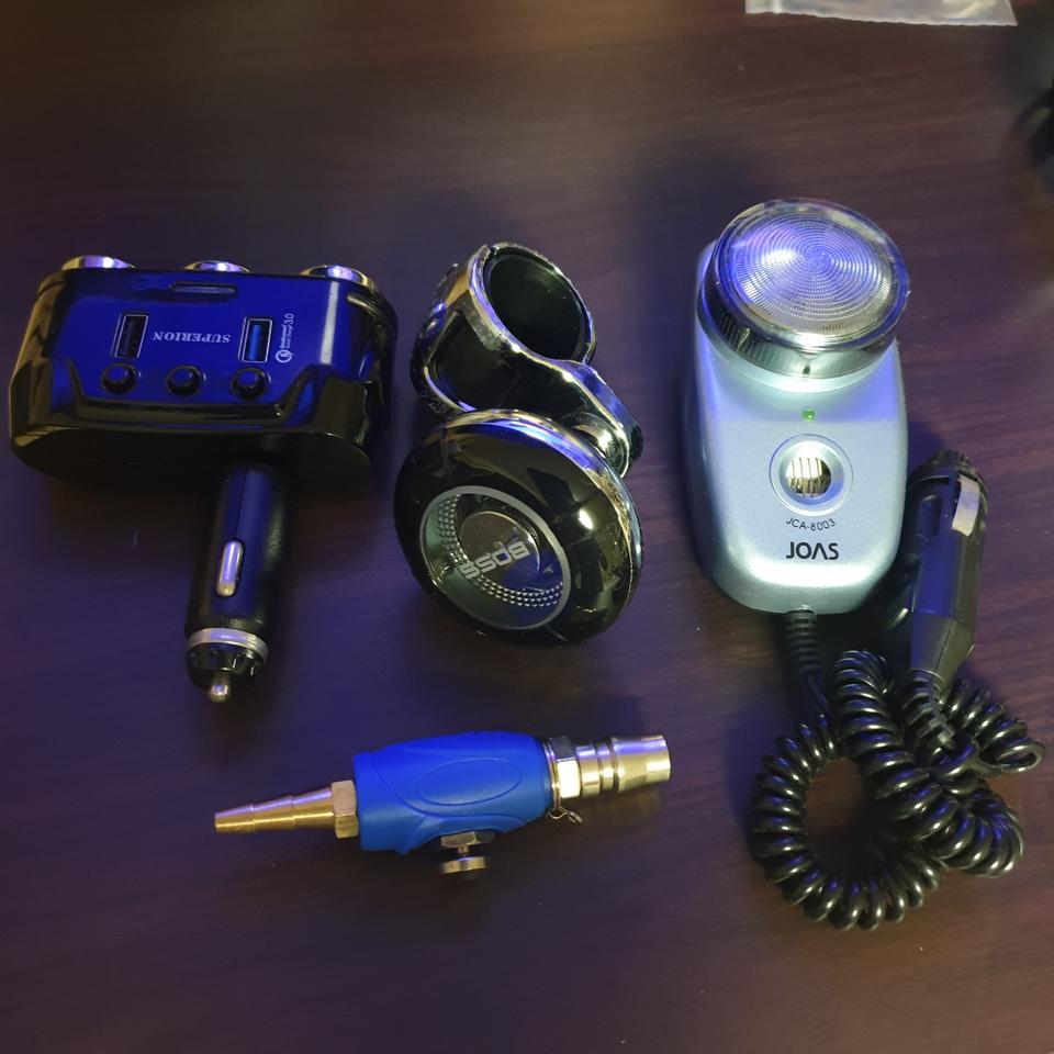 조아스 차량용 면도기/3구소켓/파워 핸들봉/미니 에어건