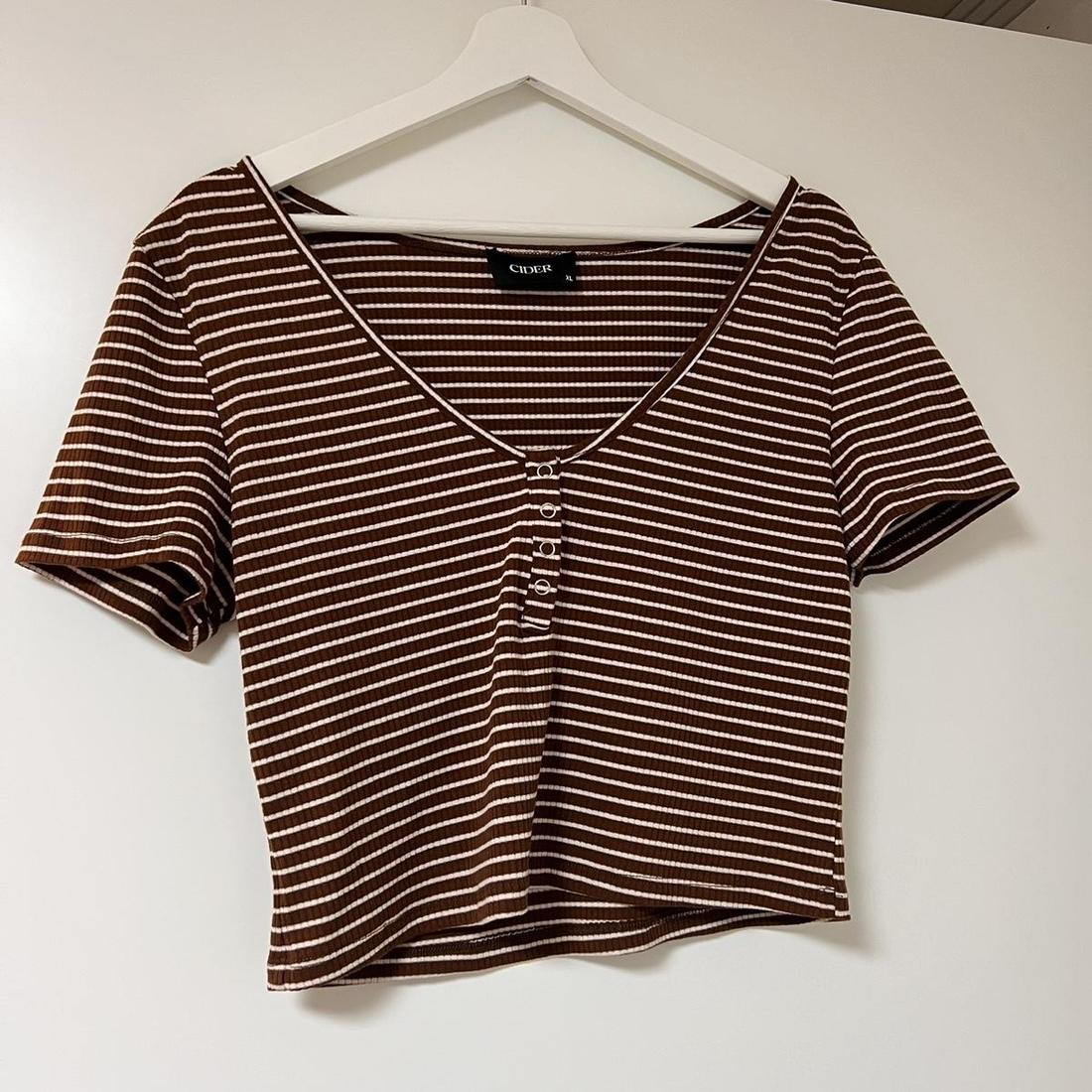 샵사이다 골지 크롭 티셔츠