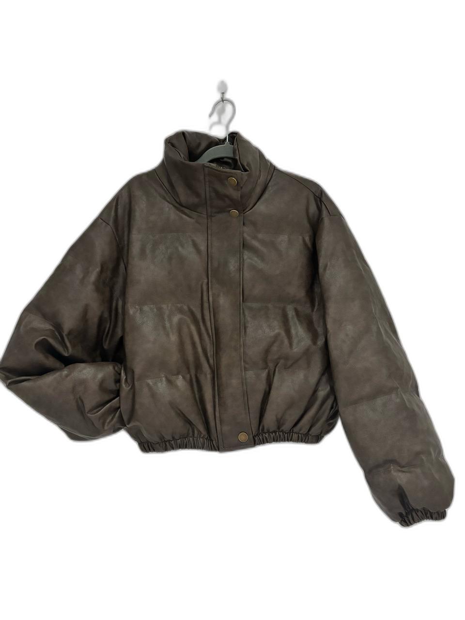 코코클로젯 레더 가죽 겨울 패딩 자켓 숏기장