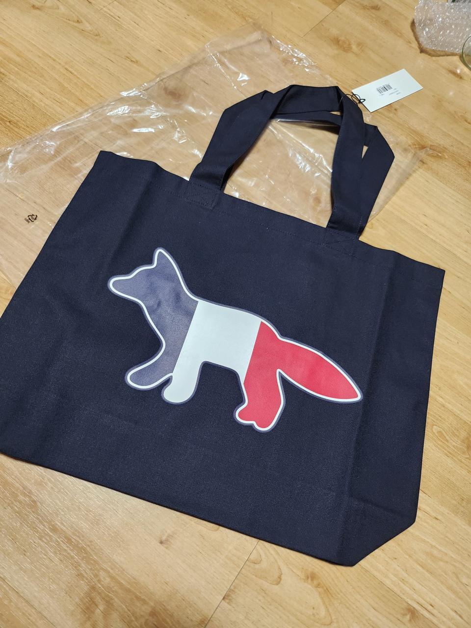 메종키츠네 트리컬러폭스 에코백 새제품