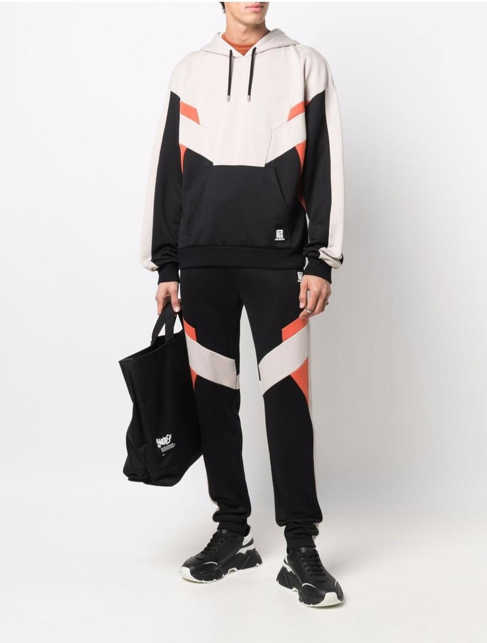 발망 블랙 & 오렌지 셀렉션 뉴 바이크 스웻셔츠 뉴로고 후드자켓
