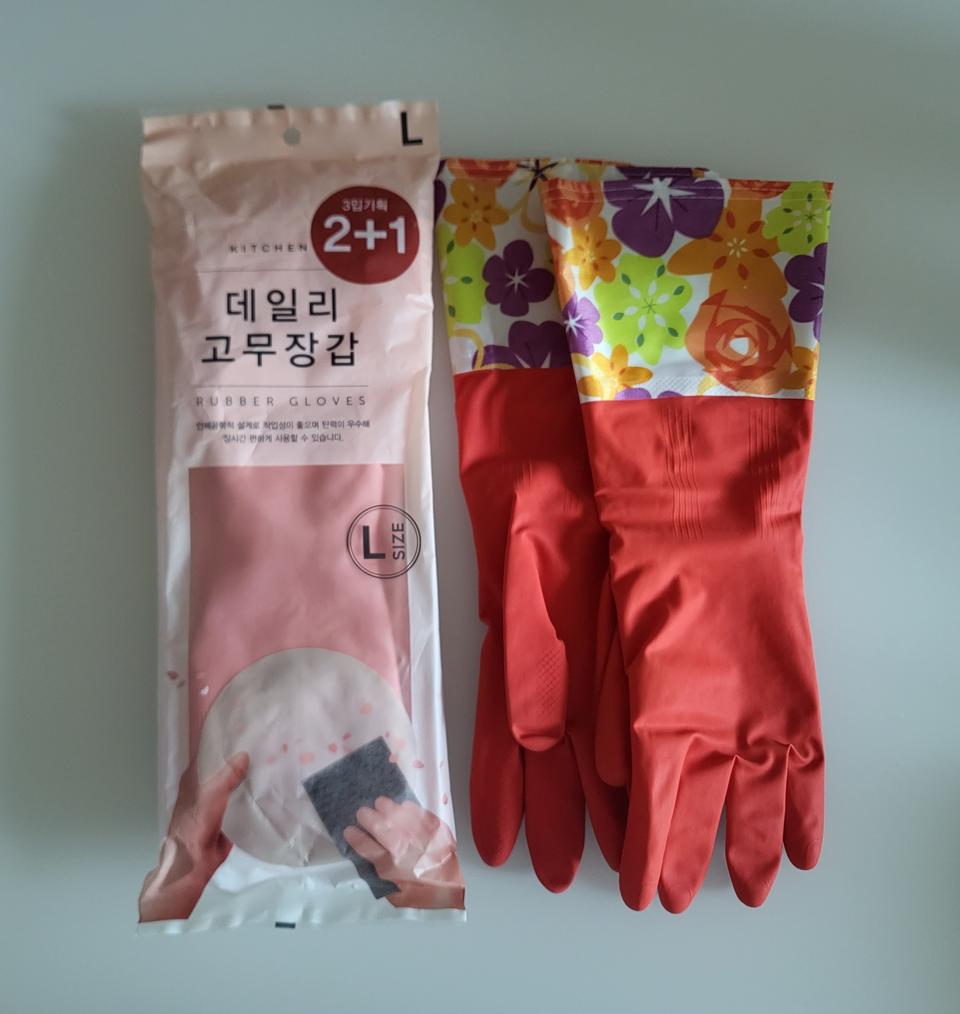 새제품 기모 고무장갑 포함 고무장갑 4개 일괄