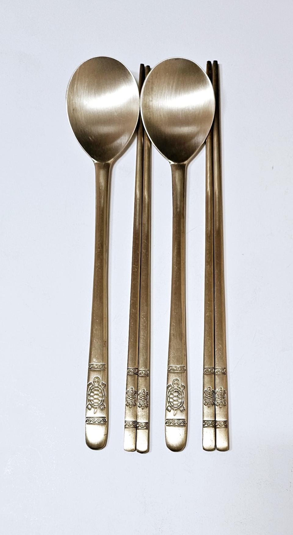 유기그릇 놋그릇 수저두벌