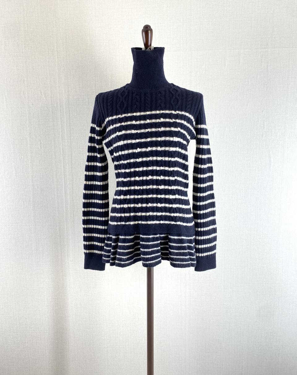 팬텀골프 캐시미어 폴라스트라이프스웨터_F22183SN175