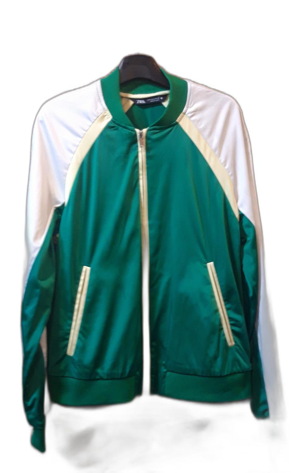 자라 공단 블루종 자켓 s