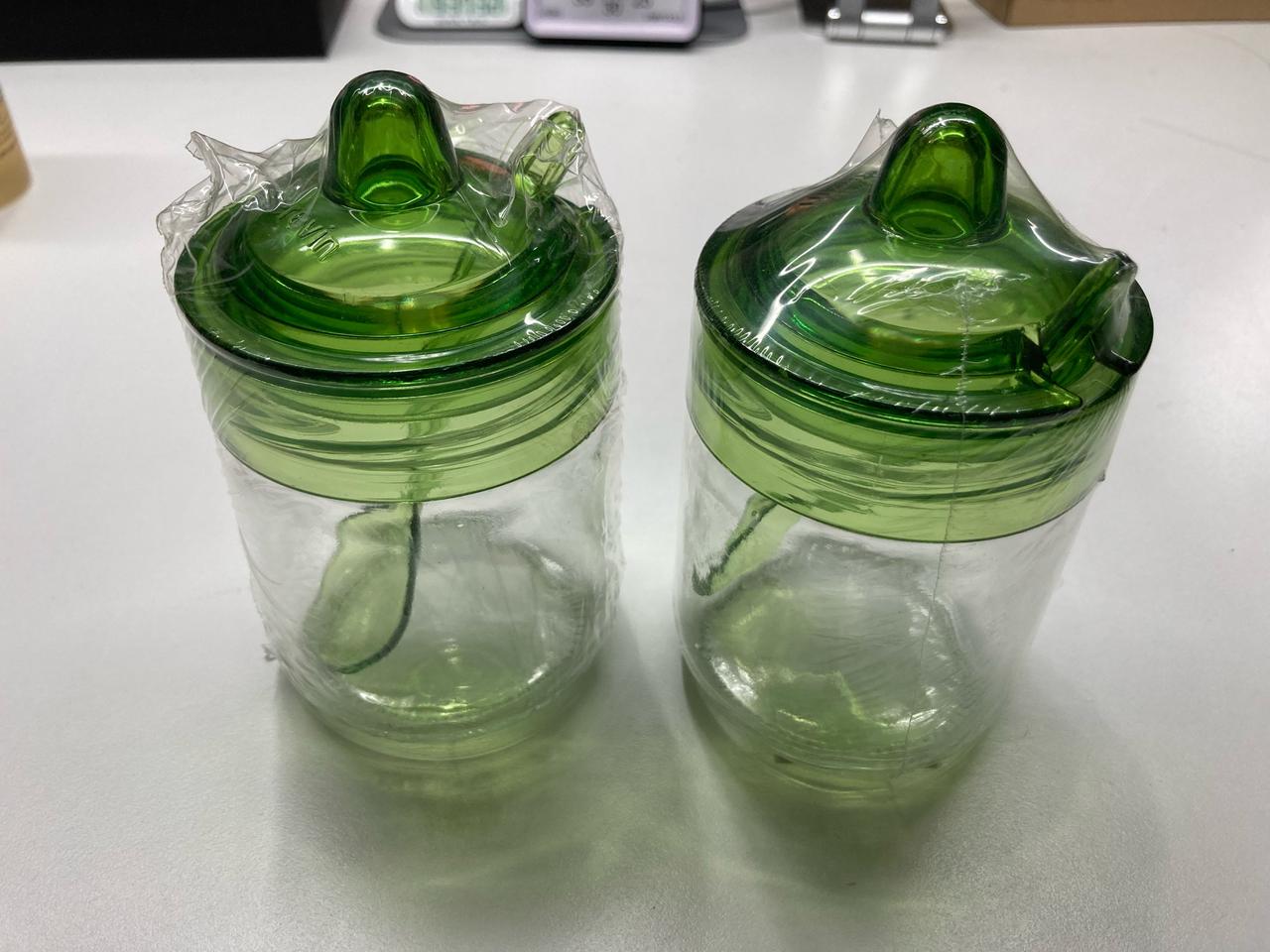 (새상품) 헤르빈 스푼 유리 양념통 210ml 2개