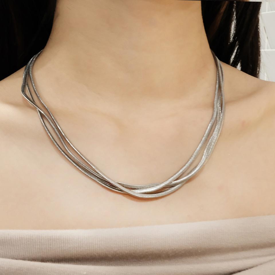 뱀줄 한줄 두줄 목걸이