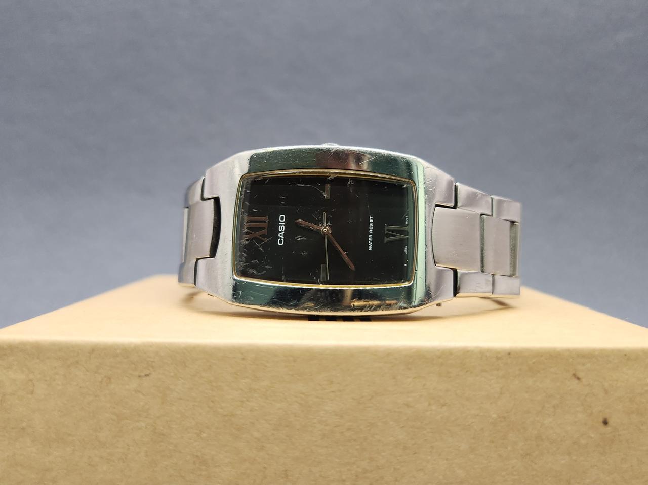 카시오 사각 시계 검판