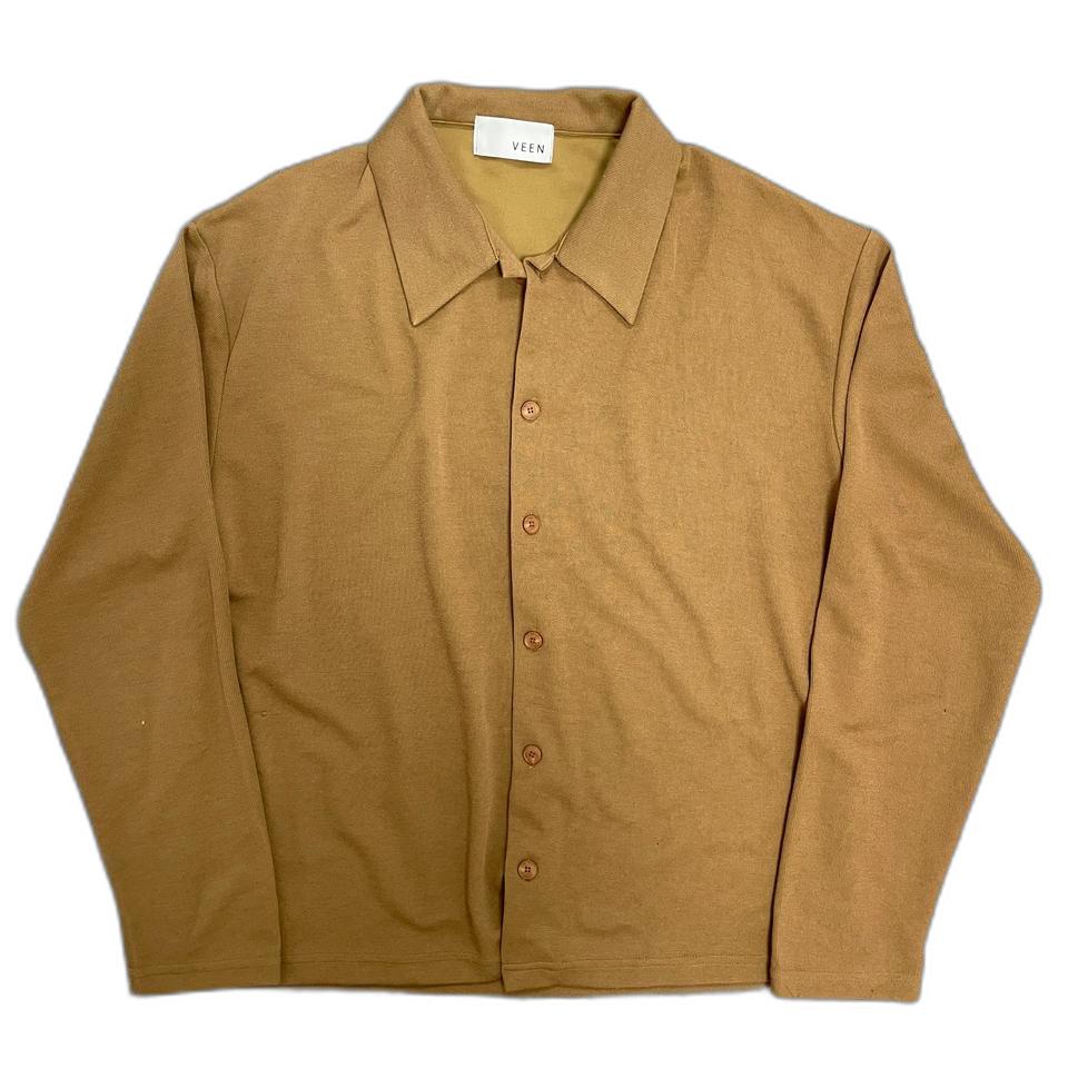 오버핏 카라 얇은 베이지 가디건