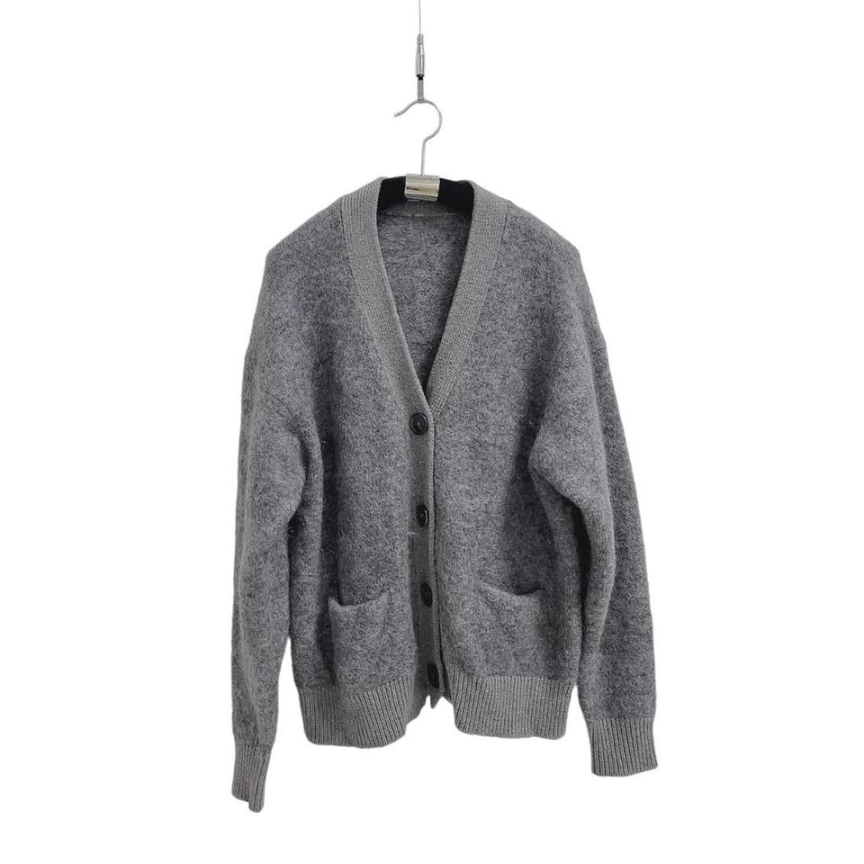 아크네디자인 모헤어 니트 블록 가디건