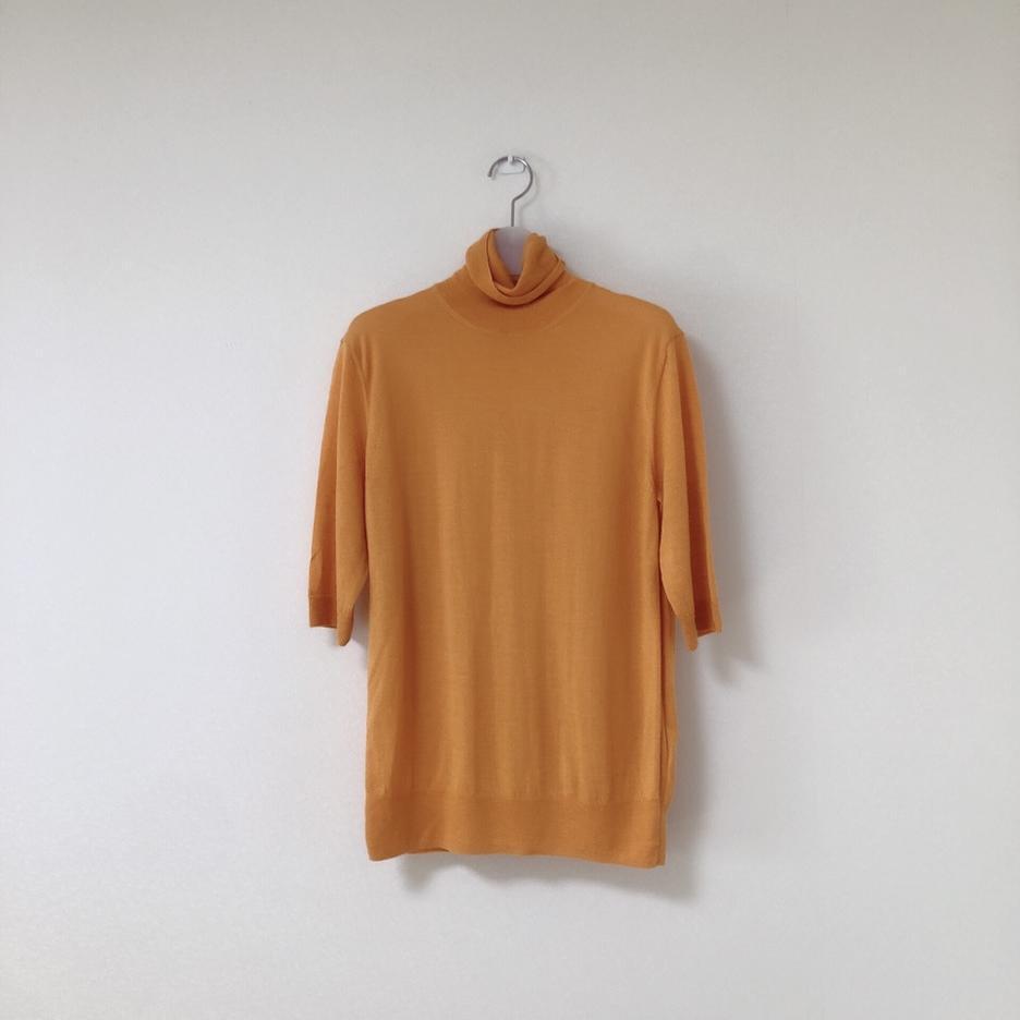 더캐시미어 캐시미어 100 반팔 니트