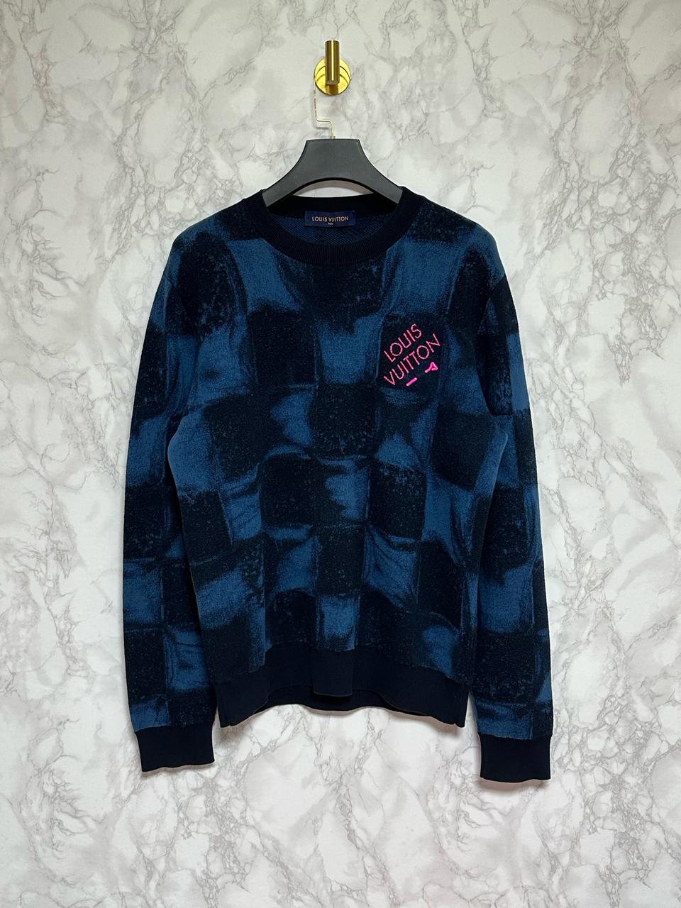 루이비통 다미에 솔트 자카드 니트