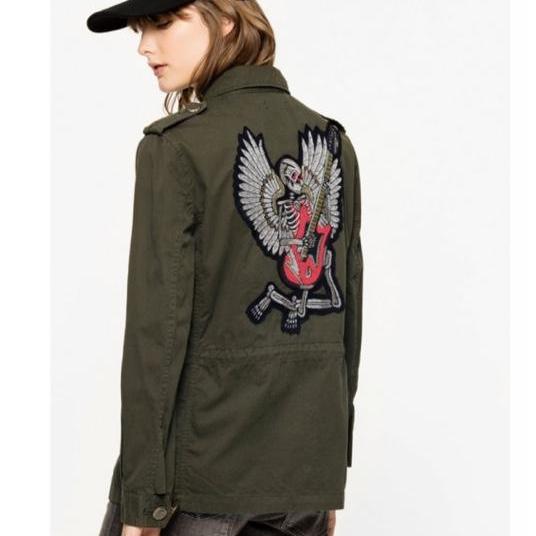 쟈딕앤볼테르 kayak 비즈 스컬 야상 m사이즈