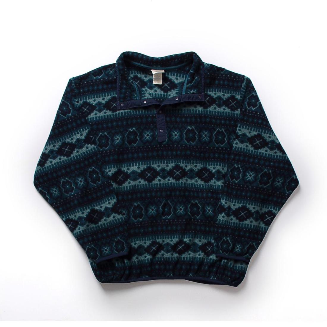 L.L.Bean Ethnic Pattern Fleece Warm-Up