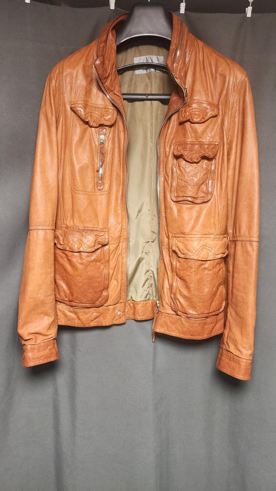 티아이포맨 브라운 가죽자켓