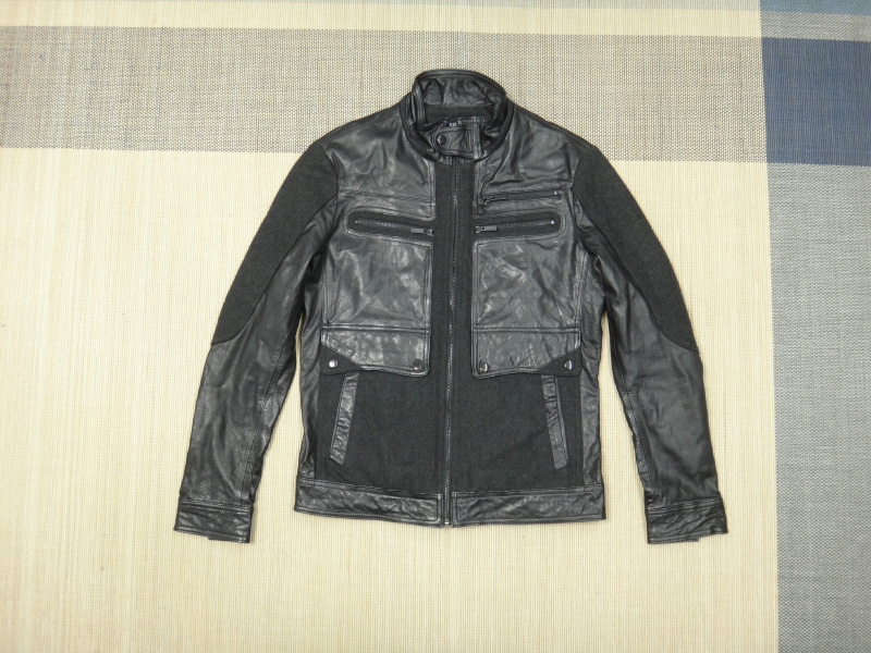 (M/95) 애드호크 남성 염소가죽 슬림 자켓