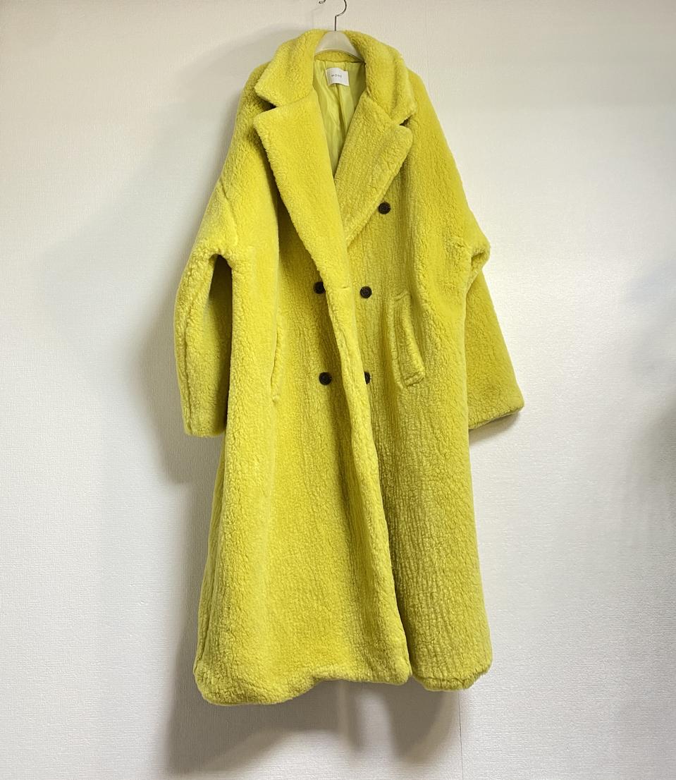 MONE모네테디베어레몬색뽀글이코트