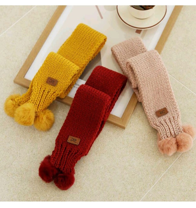 새상품❤페이크퍼 방울이 아동 목도리