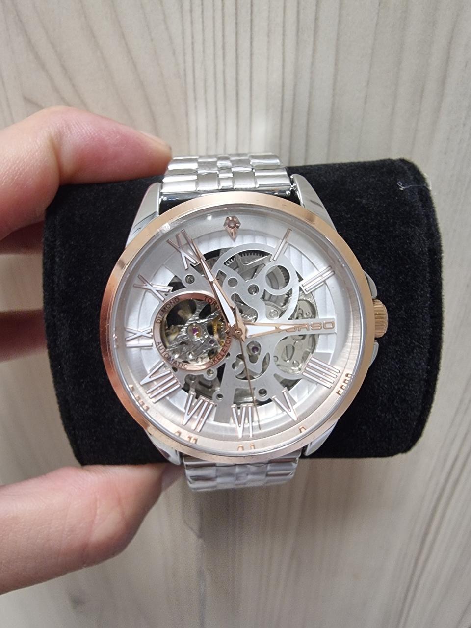 새제품 토르소 라투메나 스켈레톤 남성메탈시계 T601M 라인 로즈실버