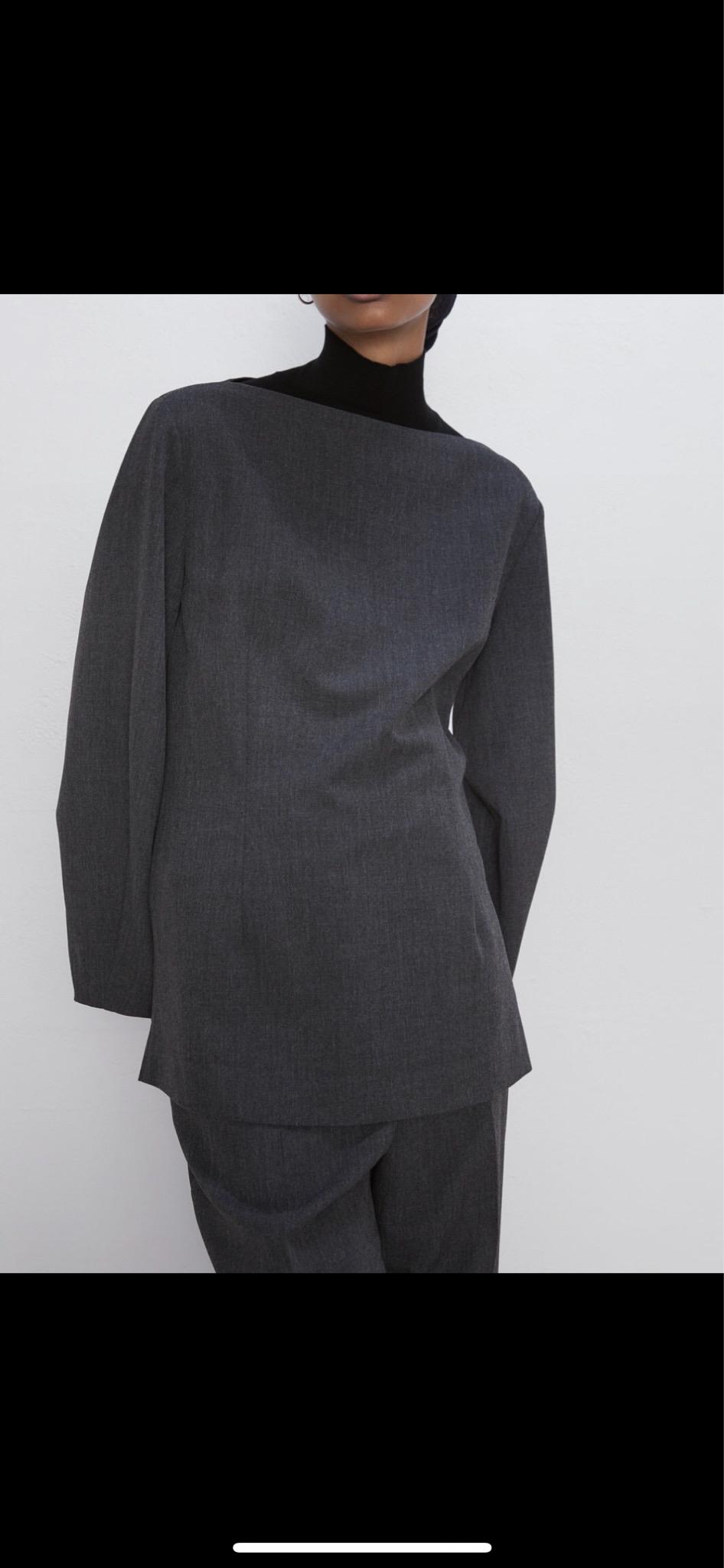 xs 자라 zara 플리츠 탑 택달린 새상품 79,000