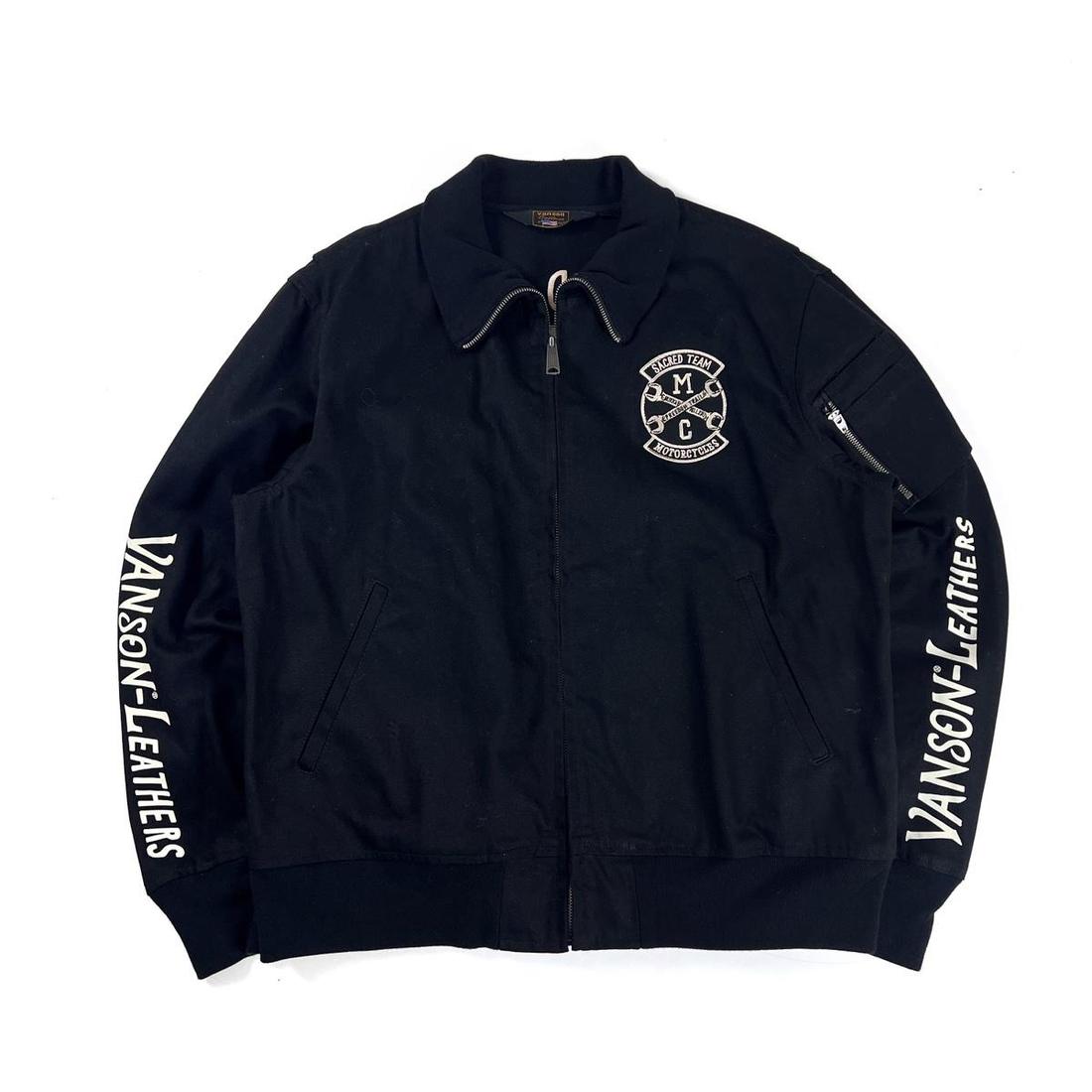 Vanson Leather 밴슨 레더 스컬 코튼 블루종 자켓