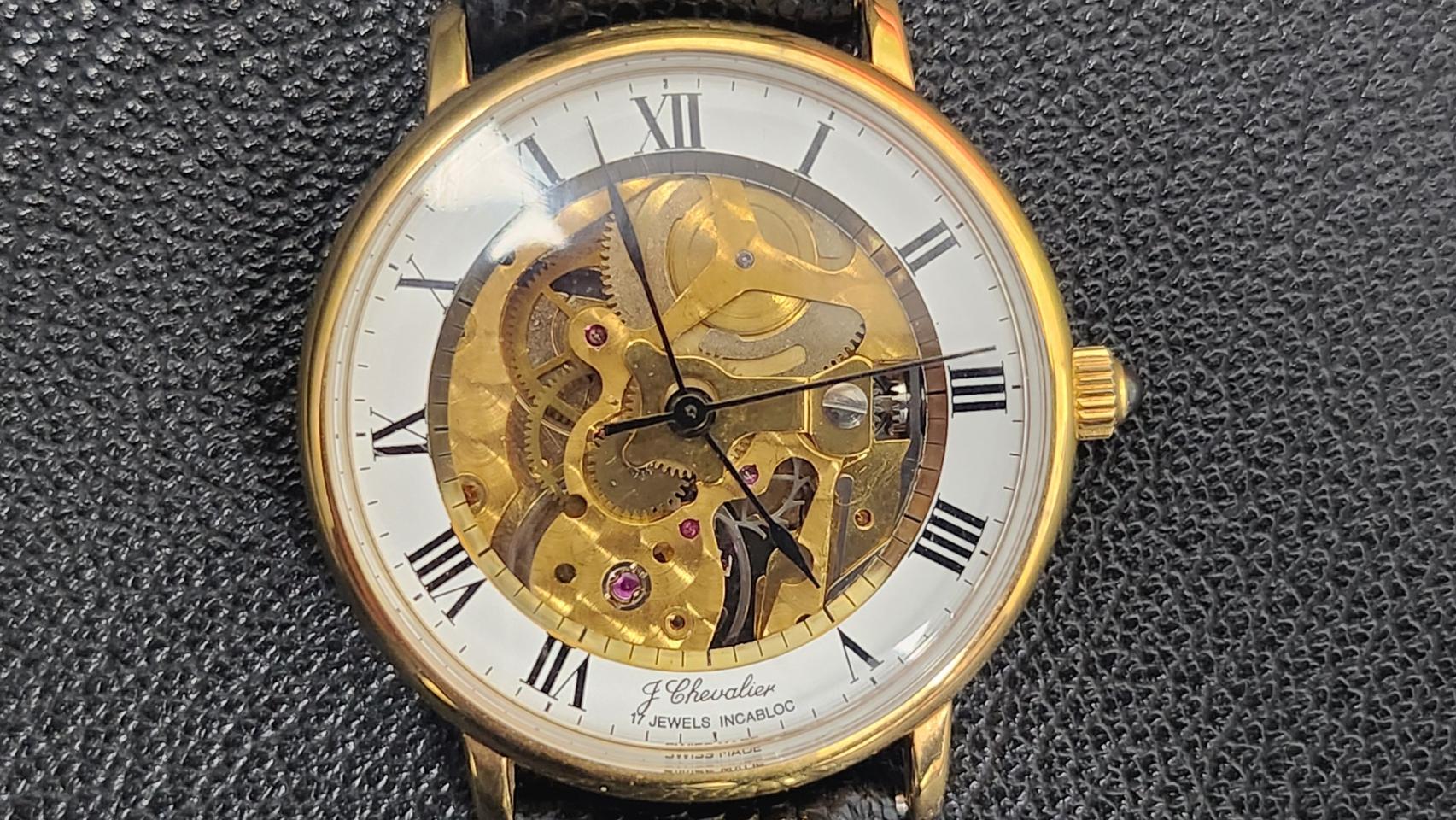 조셉슈발리에 빈티지 스켈렉톤시계