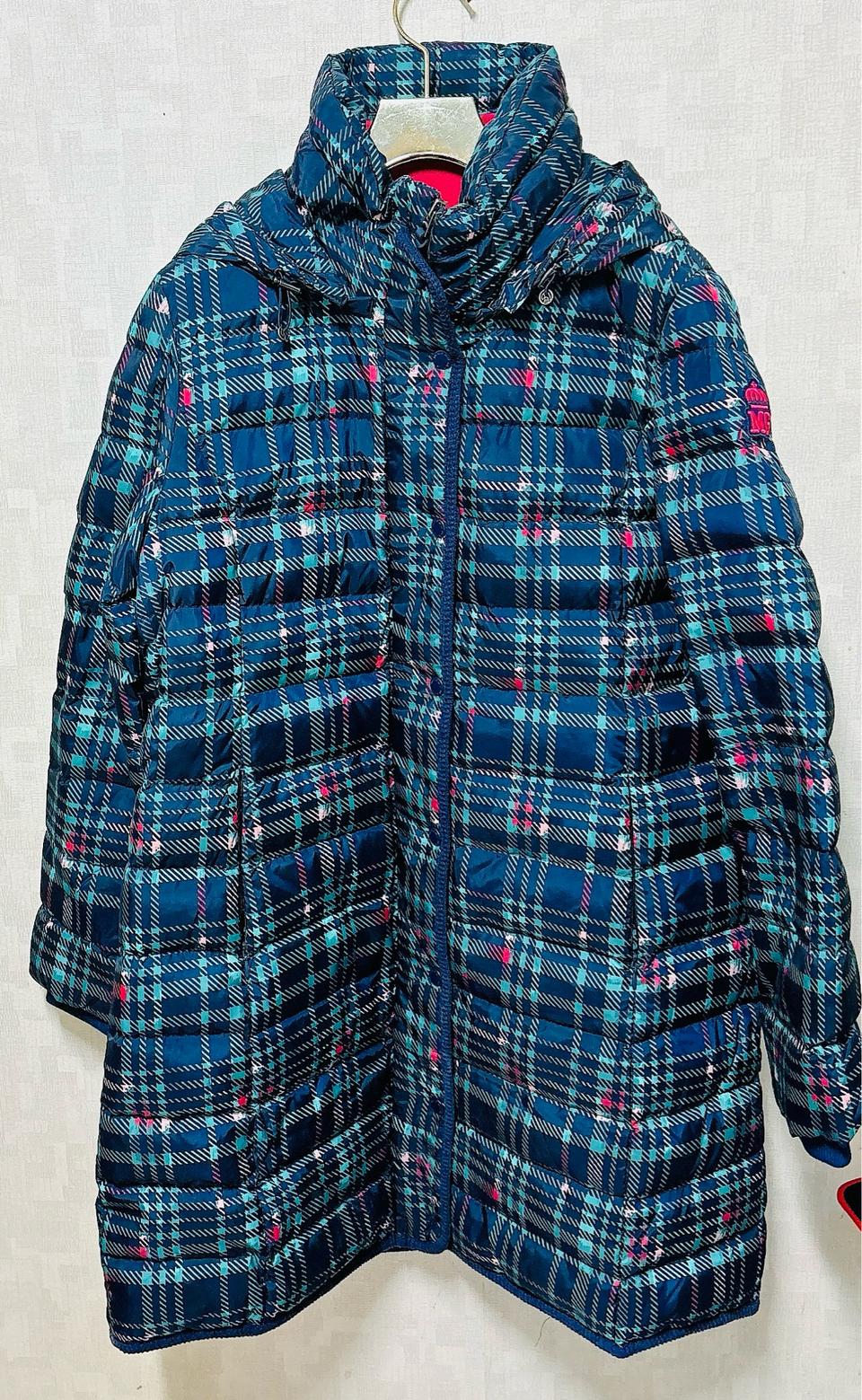 (중고)디자인이 이쁜 믹스체크 패딩&겨울신상&색상이쁨!