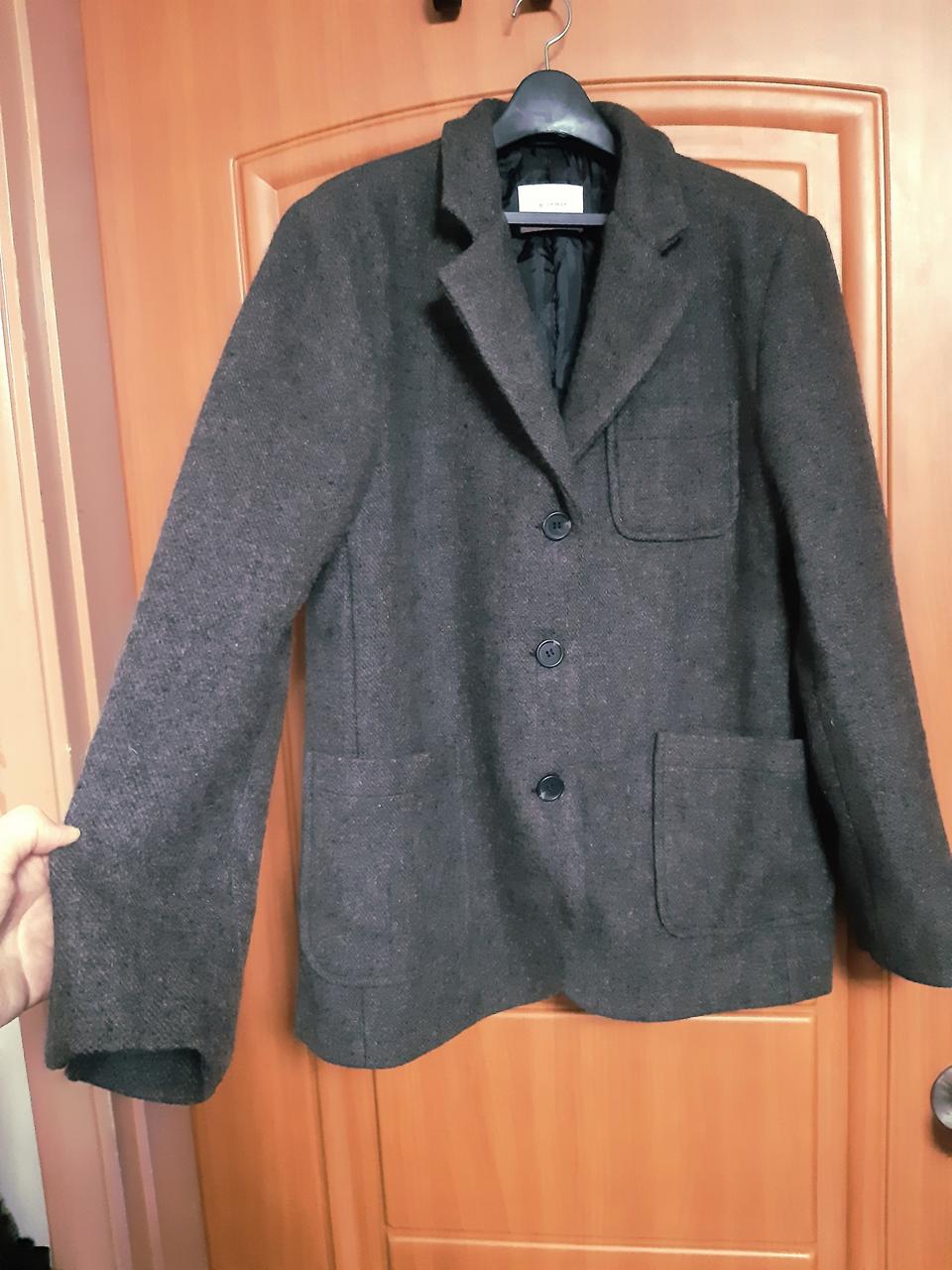 새옷)66~77 국산 두툼 울혼방 패딩안감 3버튼 자켓