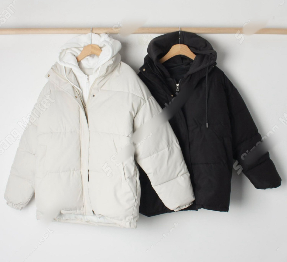 박시핏 패딩후드 남녀공용