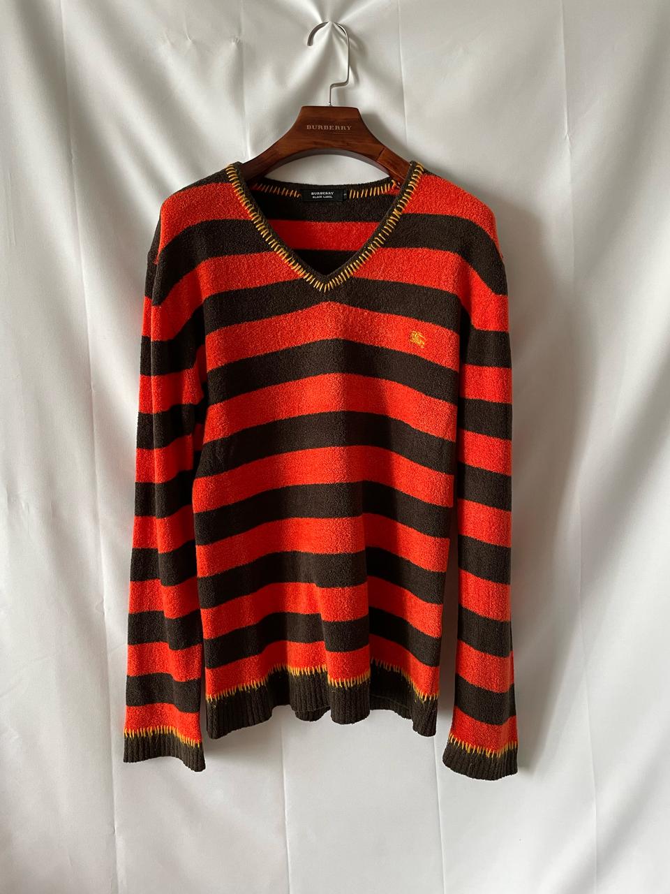 버버리 브이넥 니트 블랙라벨 3사이즈 남녀공용