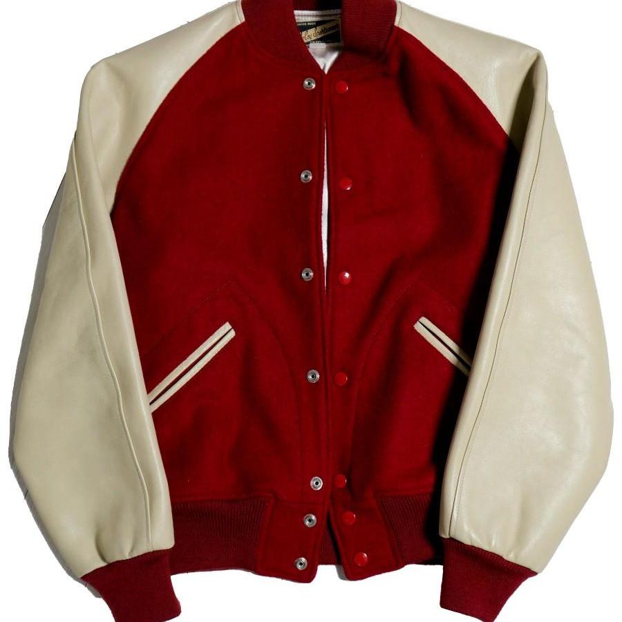 리얼맥코이 멜튼 울 바시티 자켓