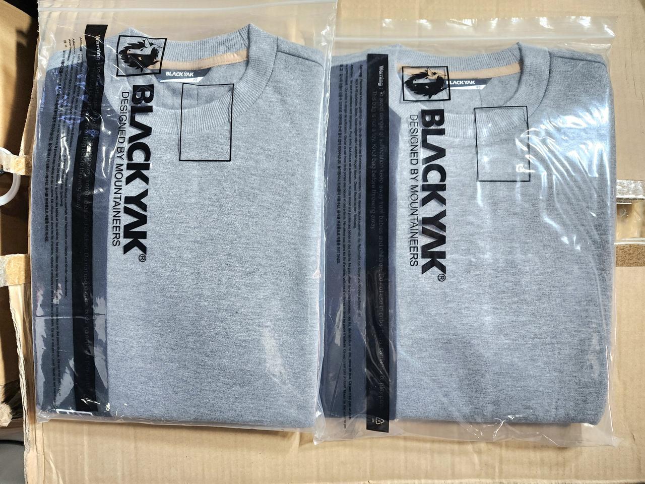 블랙야크 주니어 기모 티셔츠 사이즈 155 165