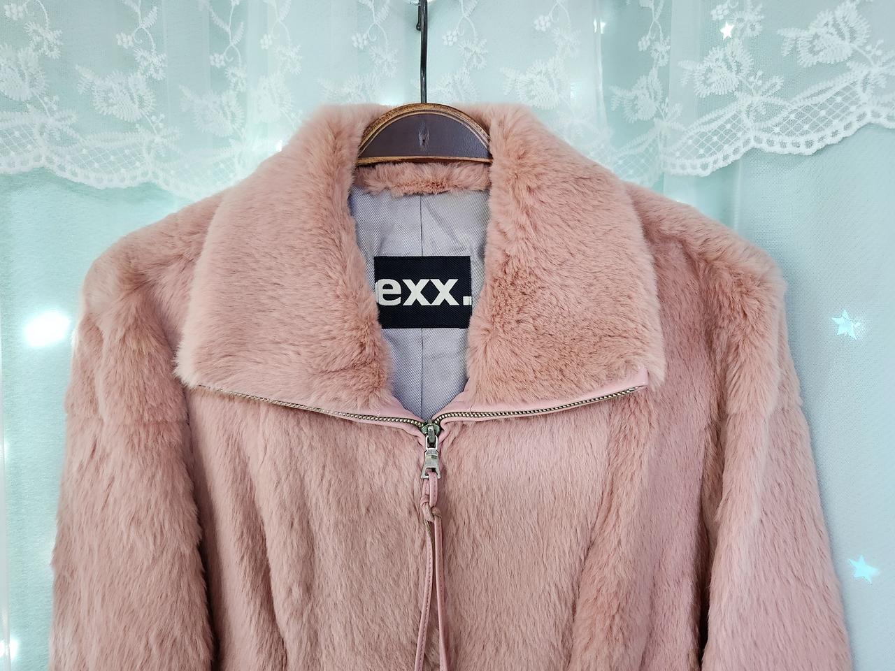 exx. 연핑크 토끼털 자켓