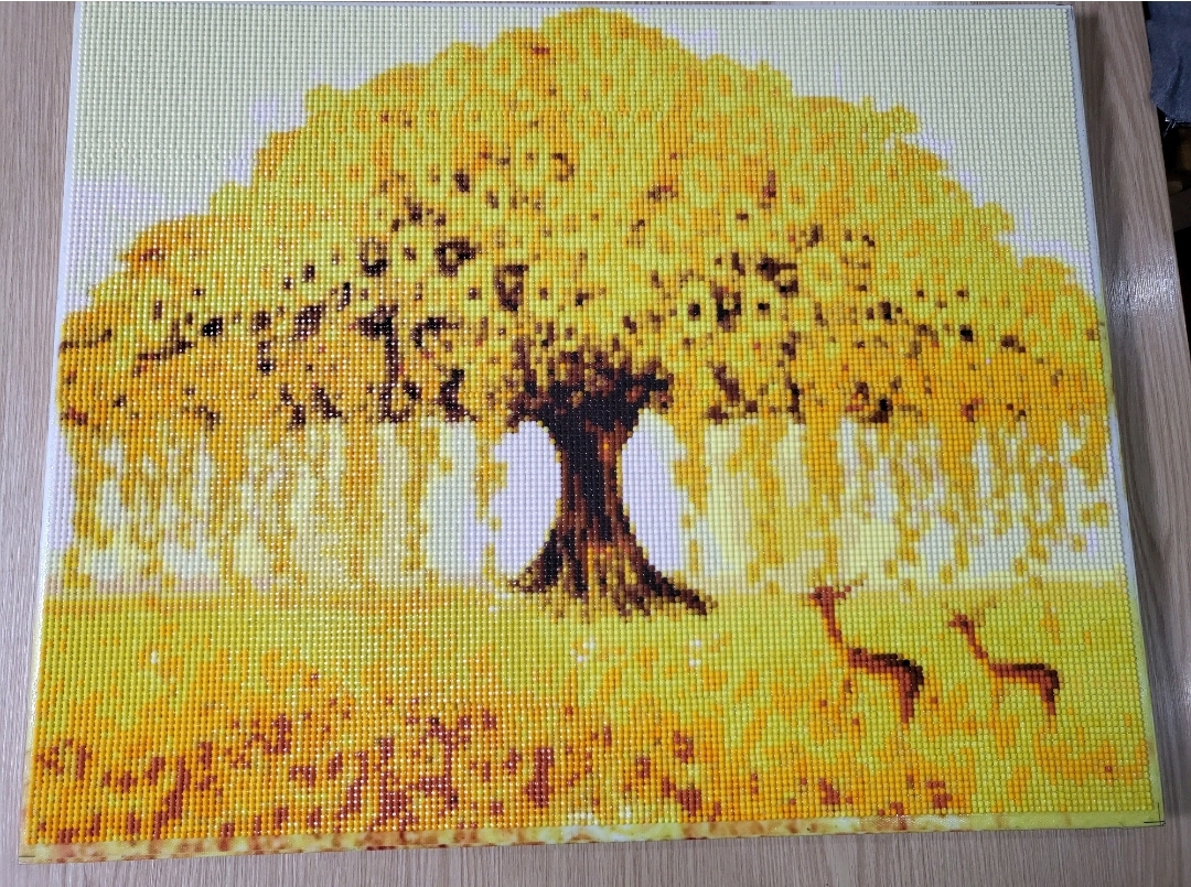 황금나무 보석십자수 완성품(코팅제사용)