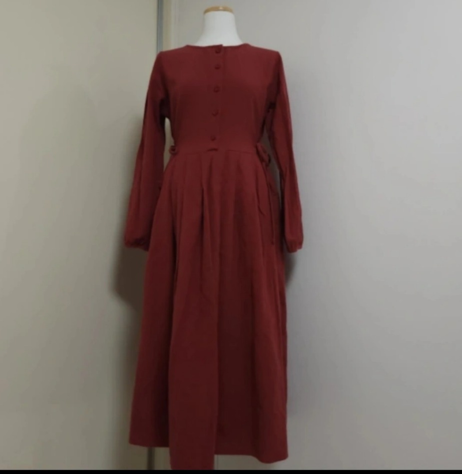 린넨 롱 원피스